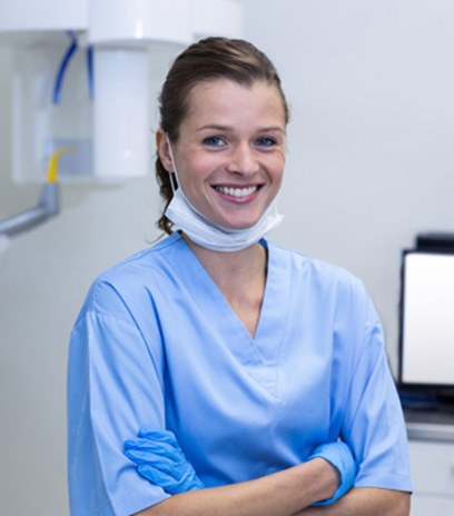 Smiling dental hygienist 