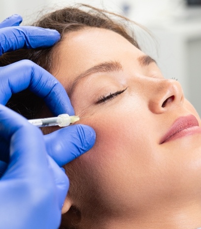 Woman receiving Botox injection