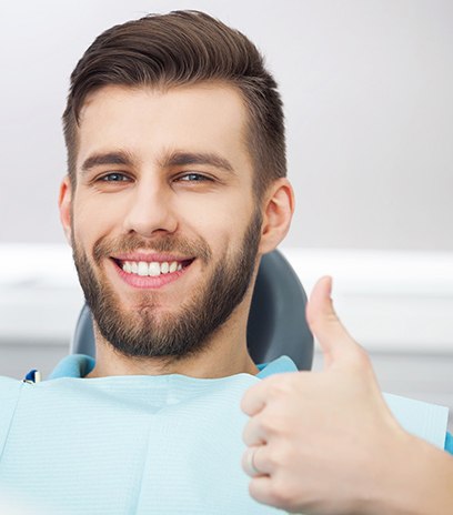 Man holding a healthy smile