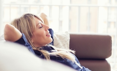 Woman relaxing after sedation dentistry visit