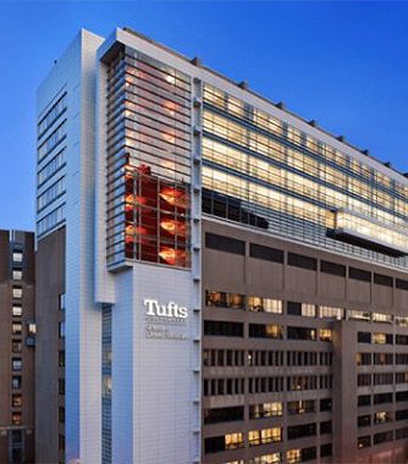 Outside view of Tufts Dental School building