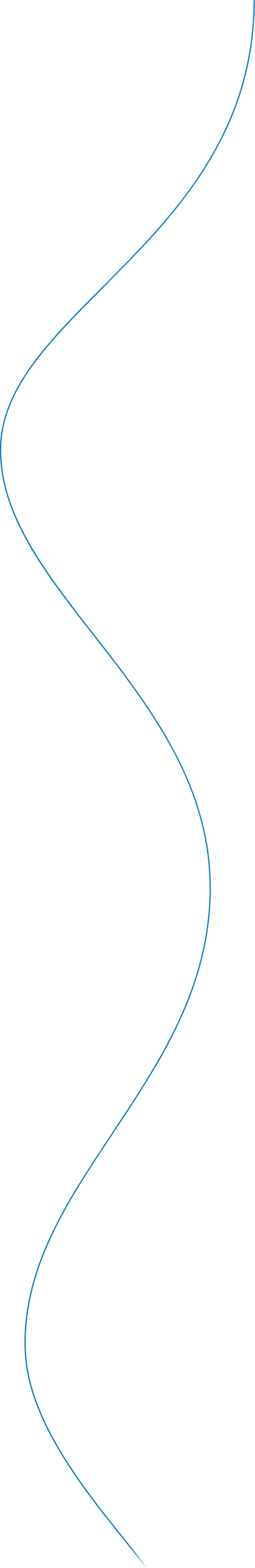 Blue curved line